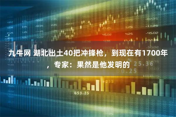 九牛网 湖北出土40把冲锋枪，到现在有1700年，专家：果然是他发明的